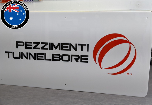 Custom Contour Cut Pezzimenti Tunnelbore Acrylic Business Logo Signage
