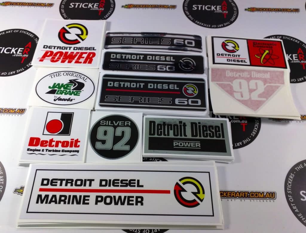 Reproduction Detroit Diesel stickers