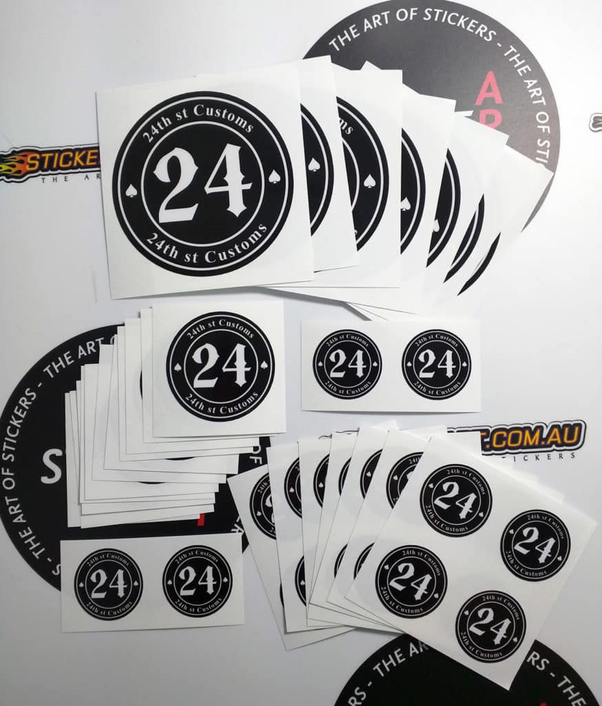 Printed Stickers for 24th Street Customs