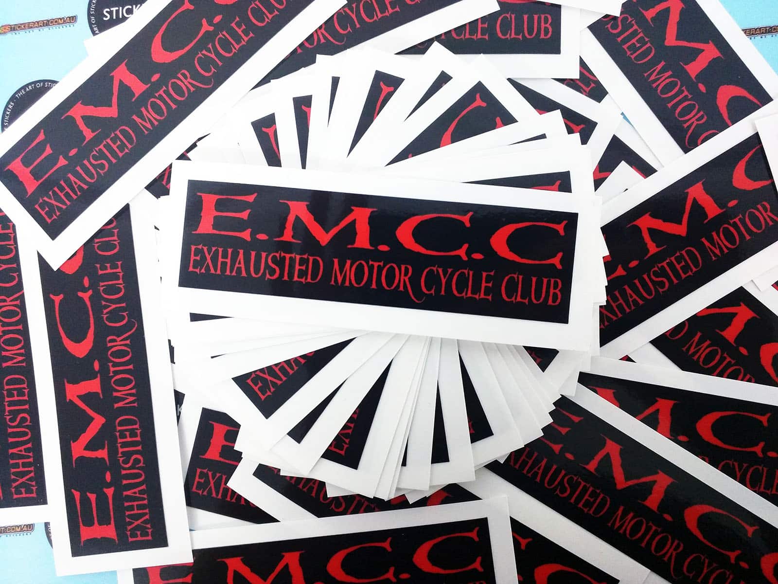 Stickers for Exhausted Motorcycle Club. Ringwood, Victoria – The Art of  Stickers – Australia