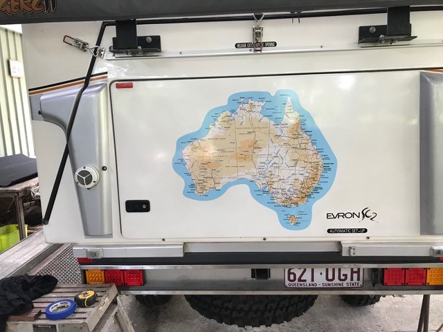 Durable Outdoor Map Sticker of Australia