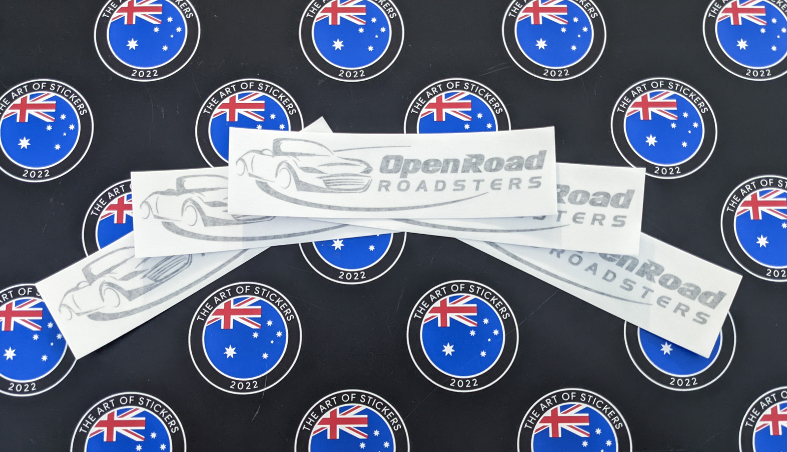 Vinyl Cut Logo Decals with Illustration and Lettering The Art of Stickers Australia