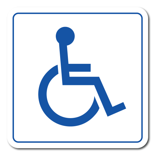 Disabled Symbol Square - Inverse