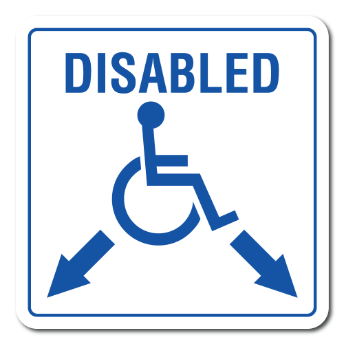 Disabled Multi Directional Arrows - Inverse