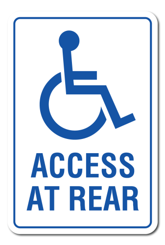 Disabled Access at Rear - Inverse