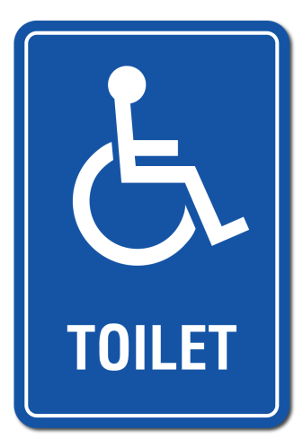 Disabled Toilet with image