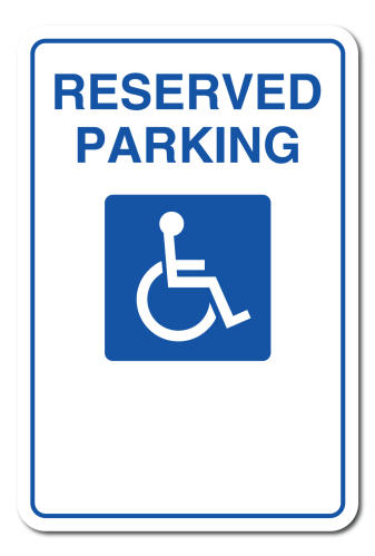 Disabled Reserved Parking - Inversed
