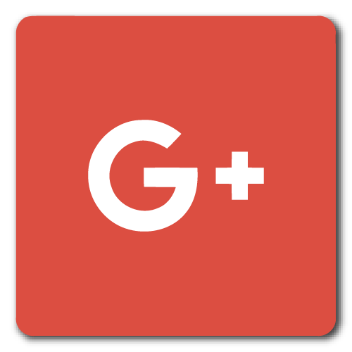 Google+ Square Logo White on Red