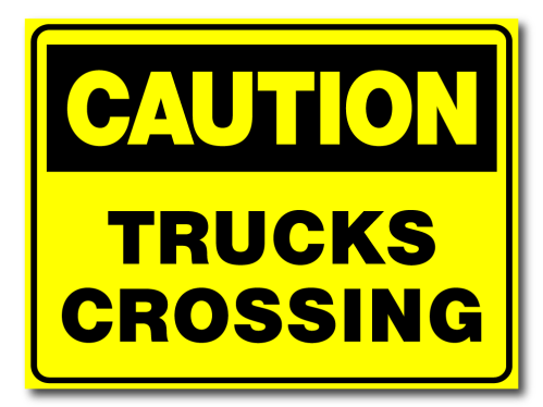Caution - Trucks Crossing