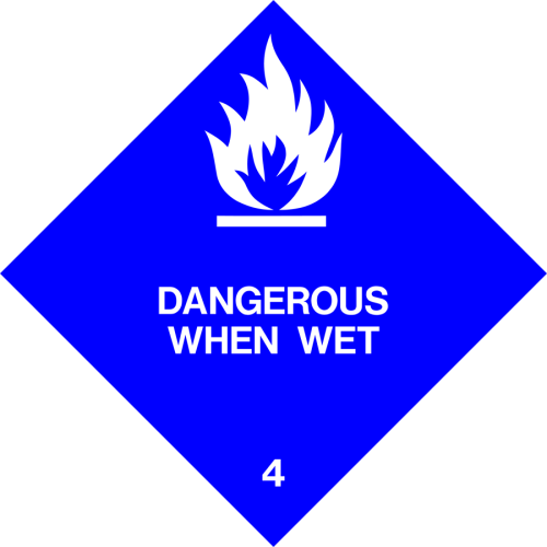 Class 4 Dangerous When Wet