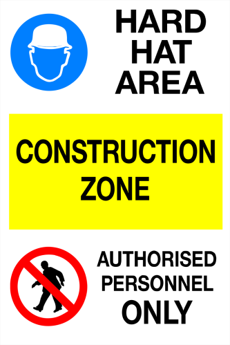 Hard Hat Area Construction Zone