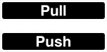 Push Pull Horizontal (2 stickers)