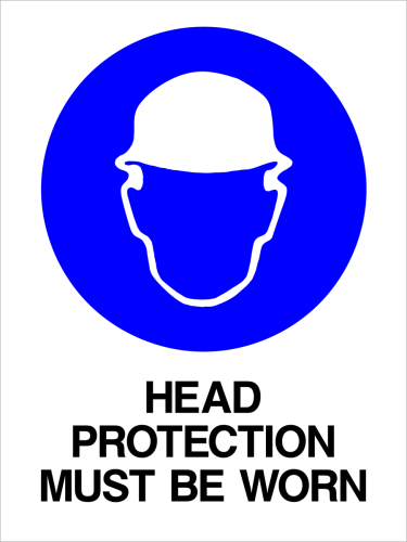 Mandatory - Head Protection Must Be Worn