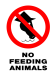 Prohibition - No Feeding Animals