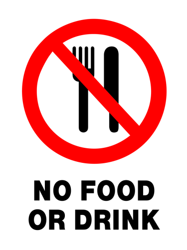 Prohibition - No Food Or Drink