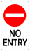 Traffic Signs - No Entry