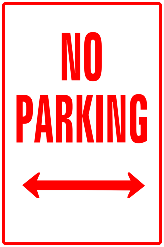 Traffic Signs - No Parking Left and Right