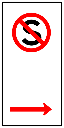 Traffic Signs - No Standing To Right