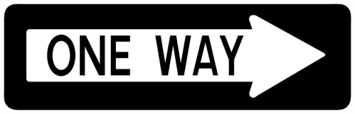Traffic Signs - One Way to Right