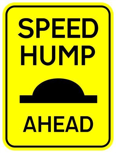 Traffic Signs - Speed Hump Ahead