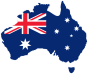 Australia Shape Aussie Flag