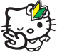Hello Kitty Shocker Printed Sticker