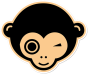 Black Eyed Monkey Printed Sticker