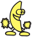 Dancing Banana Printed Sticker