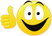 Smiley Face Thumbs Up Printed Sticker