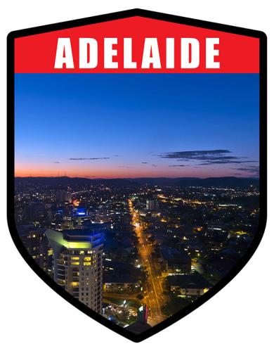 SA Adelaide City Shield Sunset