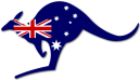 Kangaroo with Australian Flag