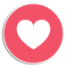 Facebook Reaction Heart with Outline