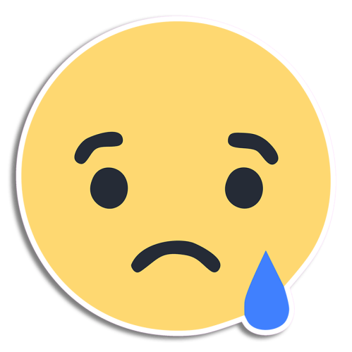 Facebook Reaction Sad with Outline