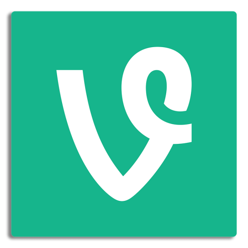 Vine Icon Logo Background with Outline