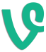 Vine Icon Logo White Contour Cut