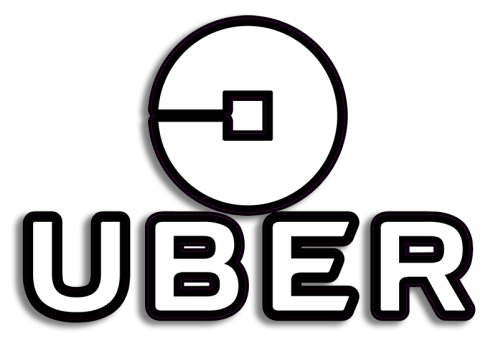 Uber Logo Background With Outline