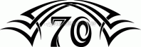 Tribal Numbers TNHOOD-70