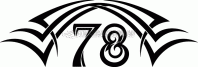 Tribal Numbers TNHOOD-78