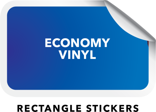 Economy Rectangle Stickers -Rounded Corners