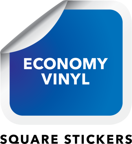 Economy Square Stickers - Rounded Corners