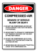 Danger Compressed Air Beware Of Serious Death Or Injury [ID:1906-10477]