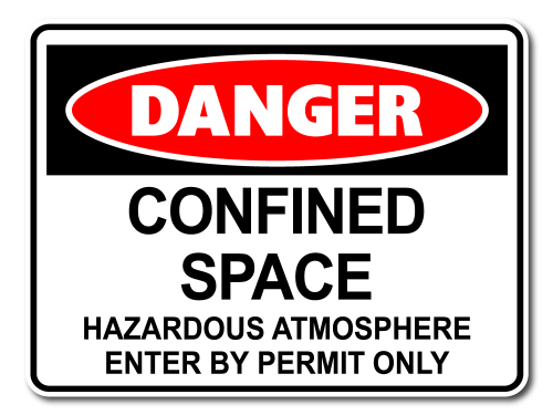 Danger Confined Space Hazardous Atmosphere Enter By Permit Only [ID:1906-10514]