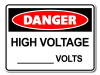 Danger Custom High Voltage Volts [ID:1906-10522]