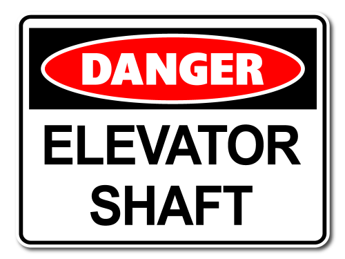 Danger Elevator Shaft [ID:1906-10534]