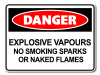 Danger Explosive Vapours No Smoking Sparks Or Naked Flames [ID:1906-10535]