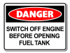 Danger Switch Off Engine Before Opening Fuel Tank [ID:1906-10558]