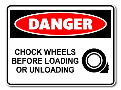 Danger Chock Wheels Before Loading Or Unloading [ID:1906-10563]