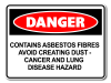 Danger Contains Asbestos Fibres Avoid Creating Dust [ID:1906-10577]