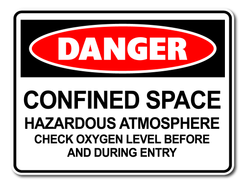Danger Confined Space Hazardous Atmosphere [ID:1906-10578]