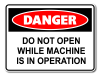 Danger Do Not Open While Machine Is In Operation [ID:1906-10583]